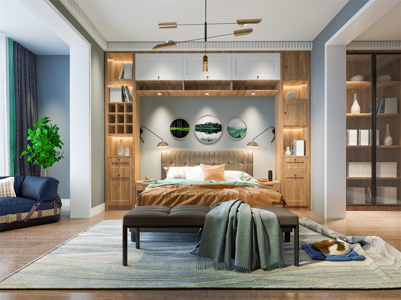 北欧风格书橱定造