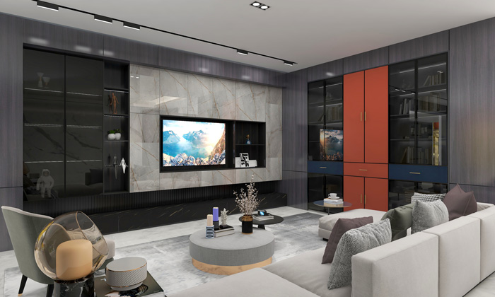 板材定做电视柜布景墙